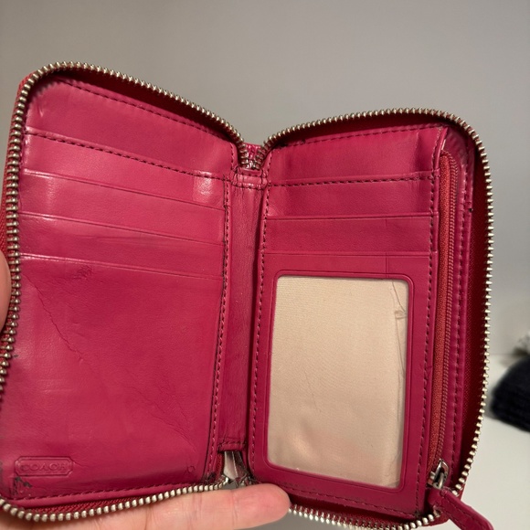 Coach Pink Patent Leather Wristlet Wallet - Picture 3 of 5